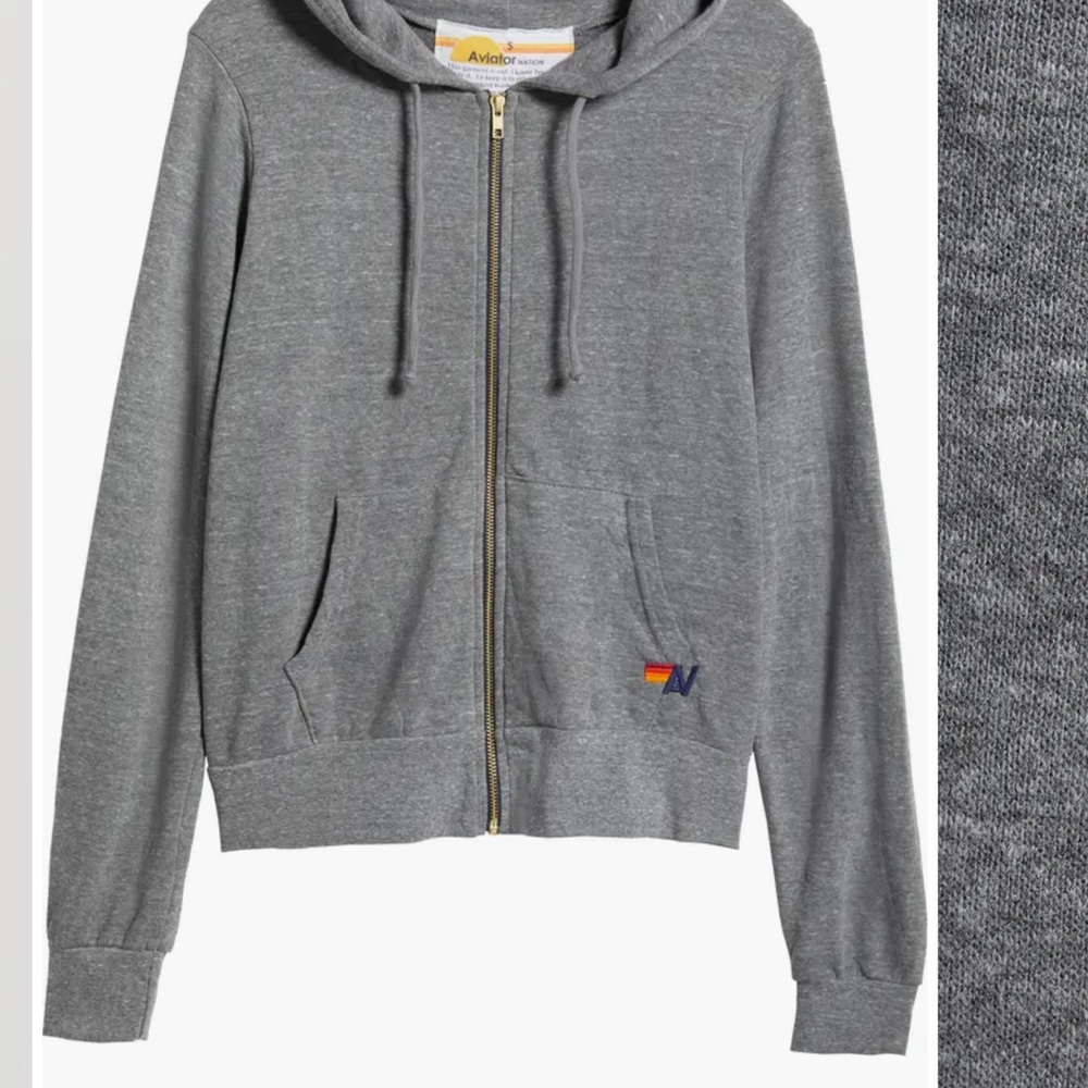 Aviator Nation Gray Hoodie with Logo